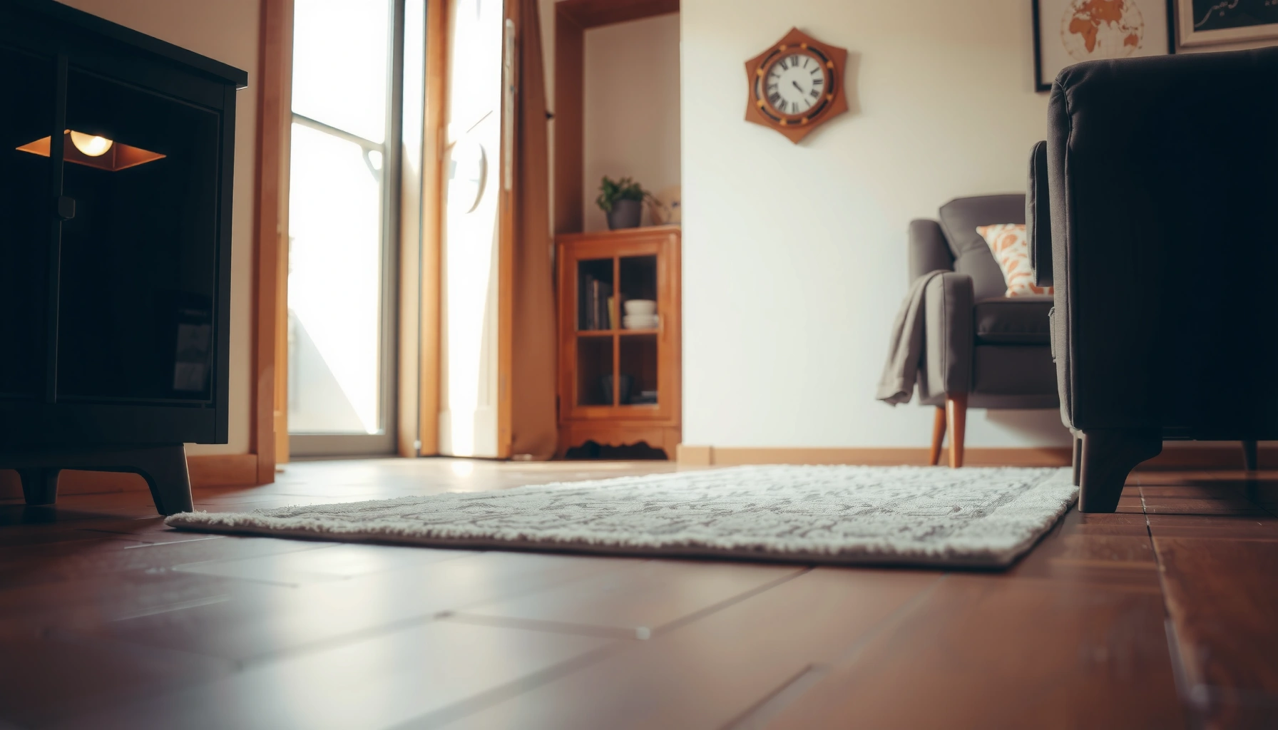Steps to prevent scratches on terracotta floors with protective measures and cleaning tips.