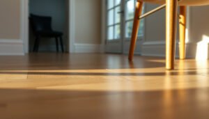 Tips for preventing scratches on wood-look tile floors with protective measures and maintenance.