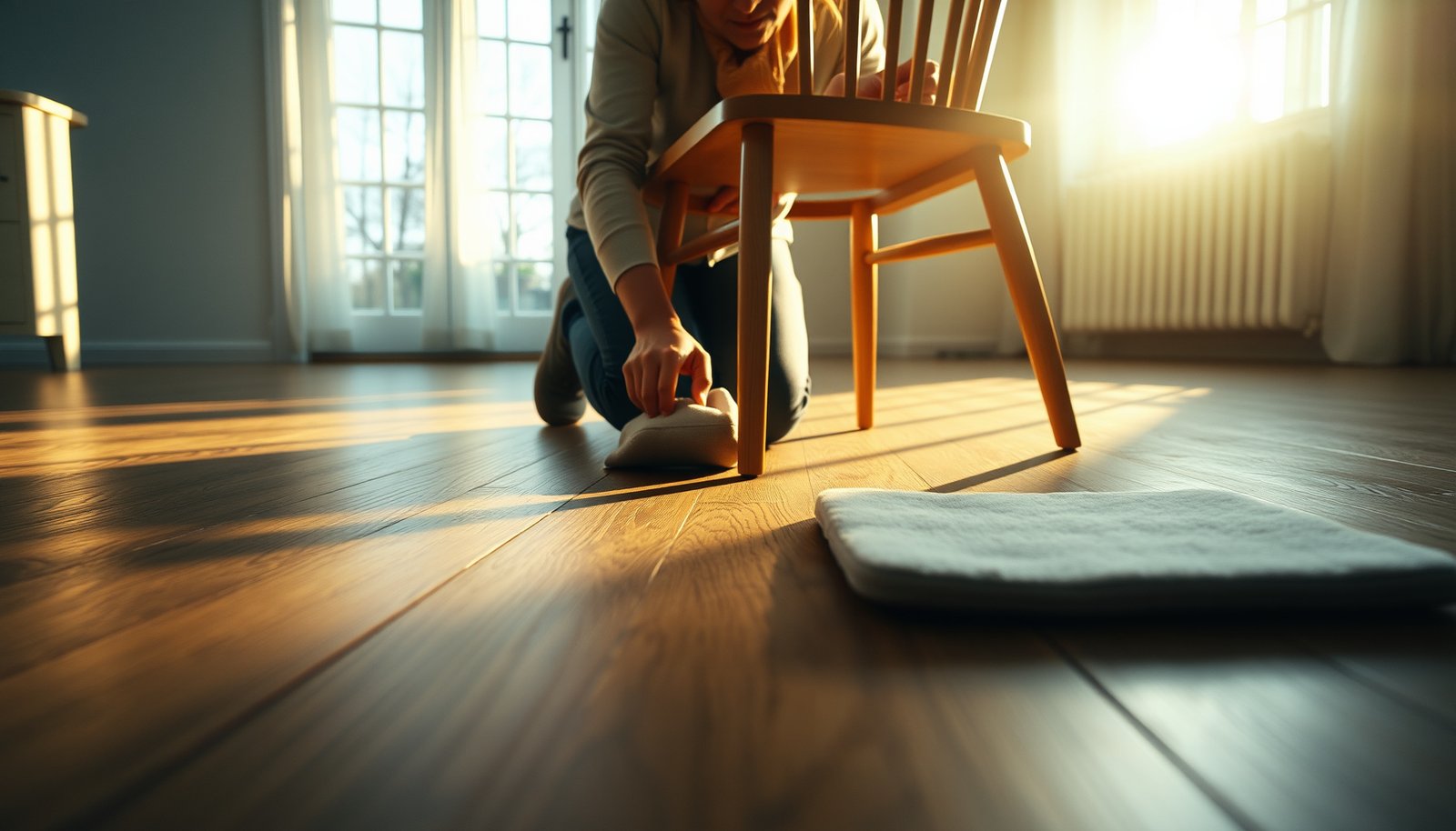 Tips for preventing scratches on vinyl floors in rental properties.