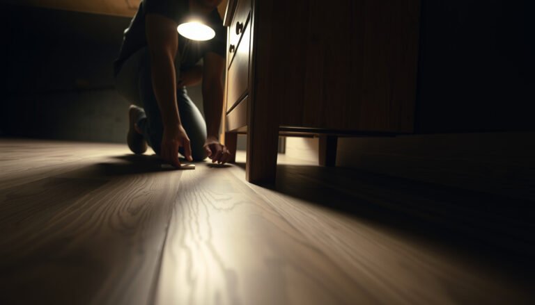 Tips for preventing scratches on engineered wood floors in a basement setting.