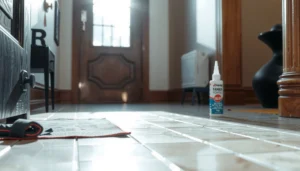 A mosaic tile floor with anti-slip solutions to prevent slipping hazards.
