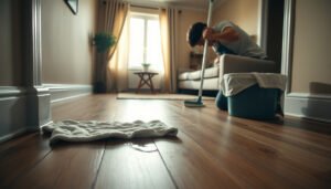 Tips for preventing water damage to hardwood floors in rental properties.
