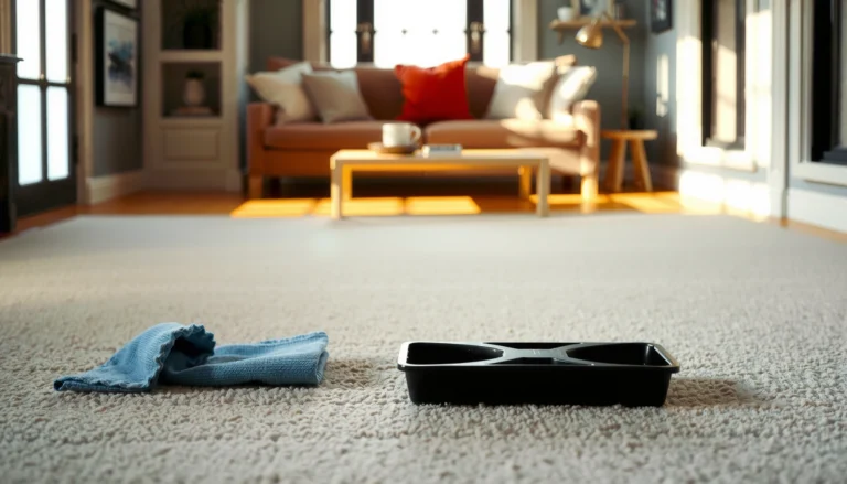 Steps to prevent water damage to carpet floors, showcasing effective methods and tips.