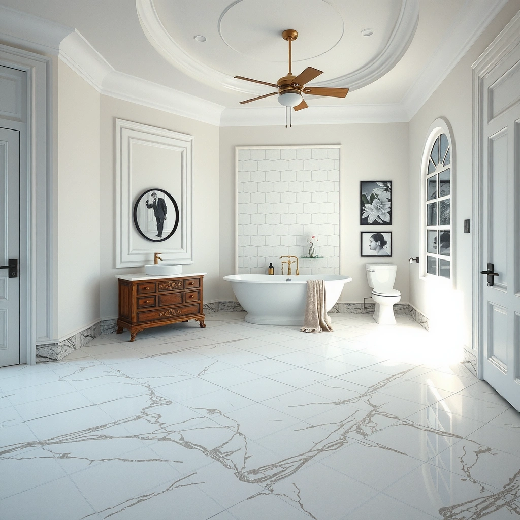 Image demonstrating methods to stop water from reaching the subfloor under marble floors