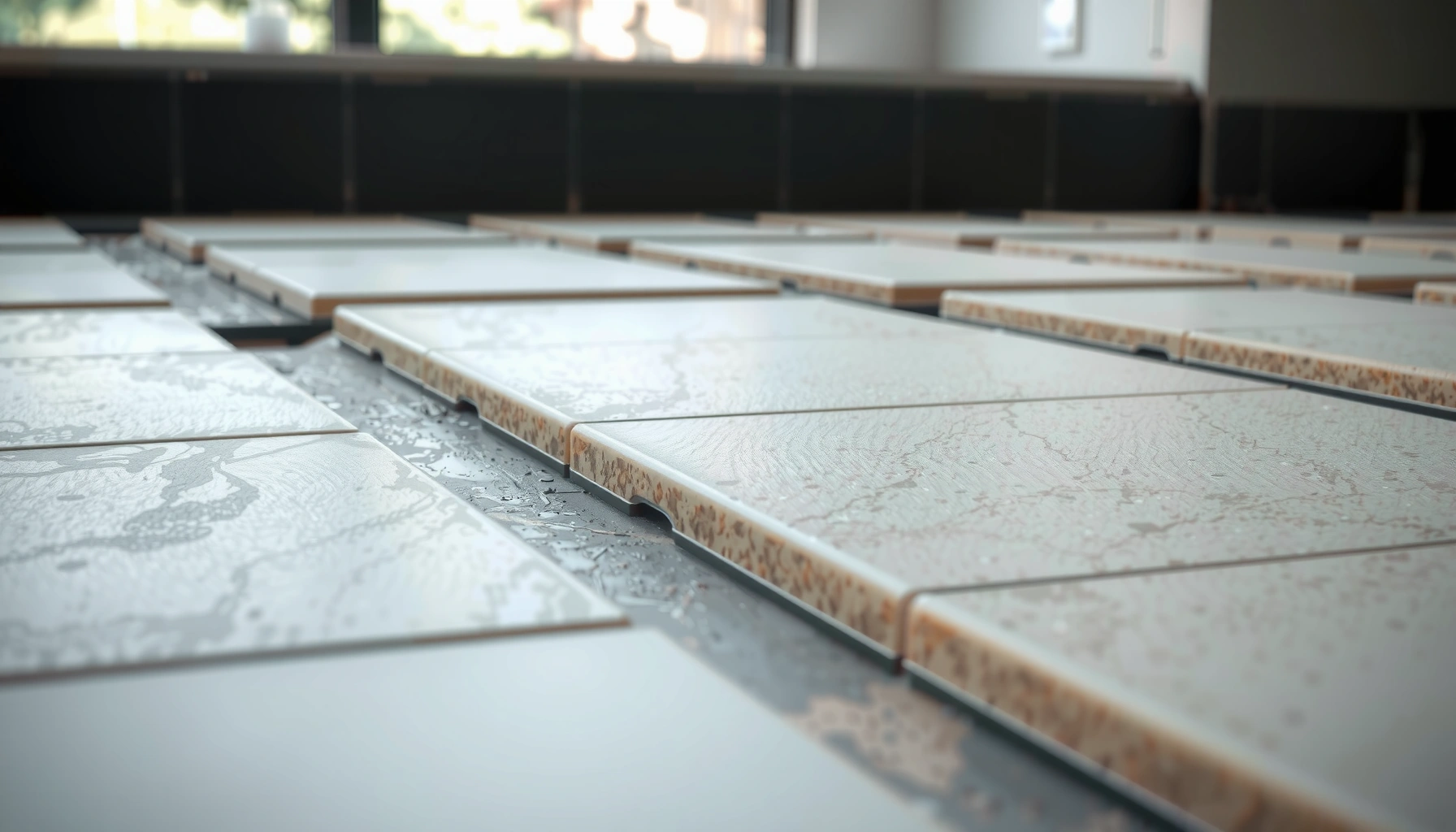 Steps to prevent mold growth under ceramic tile floors in your home.