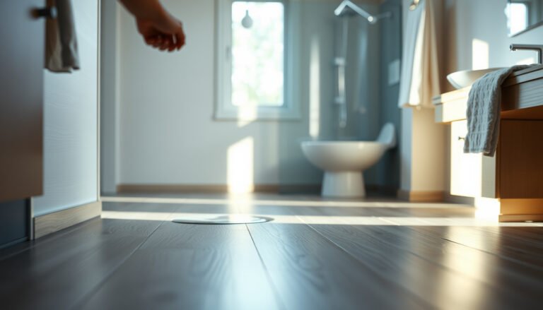 Tips for preventing water damage to vinyl floors in a bathroom setting