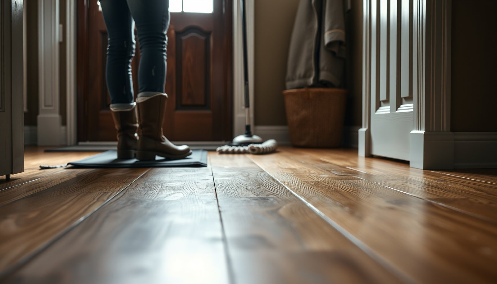 Tips for protecting engineered wood floors in a mudroom, showcasing best practices and maintenance techniques.