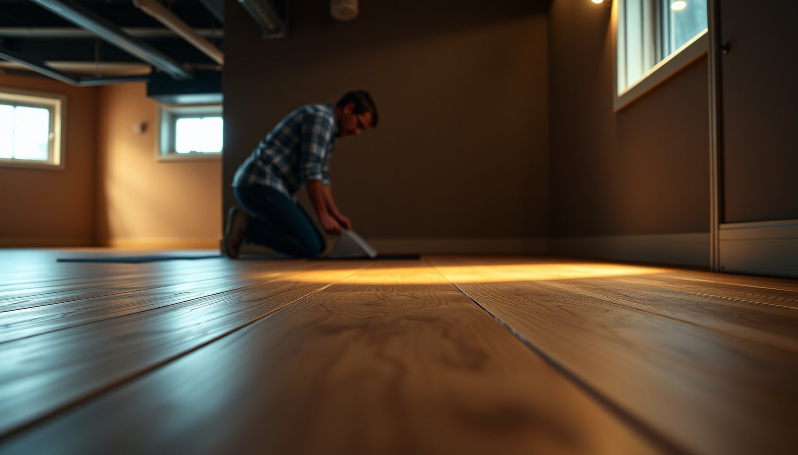 Steps to protect engineered wood floors in a basement from moisture and damage