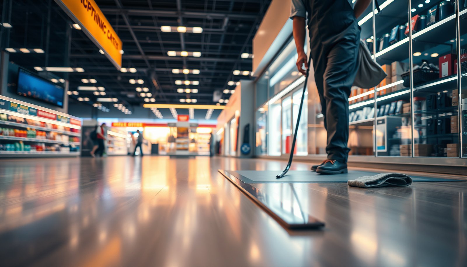 Practical steps to protect laminate floors in a retail store environment.