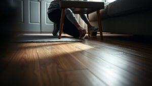 Practical tips for protecting laminate floors in a living room setting.