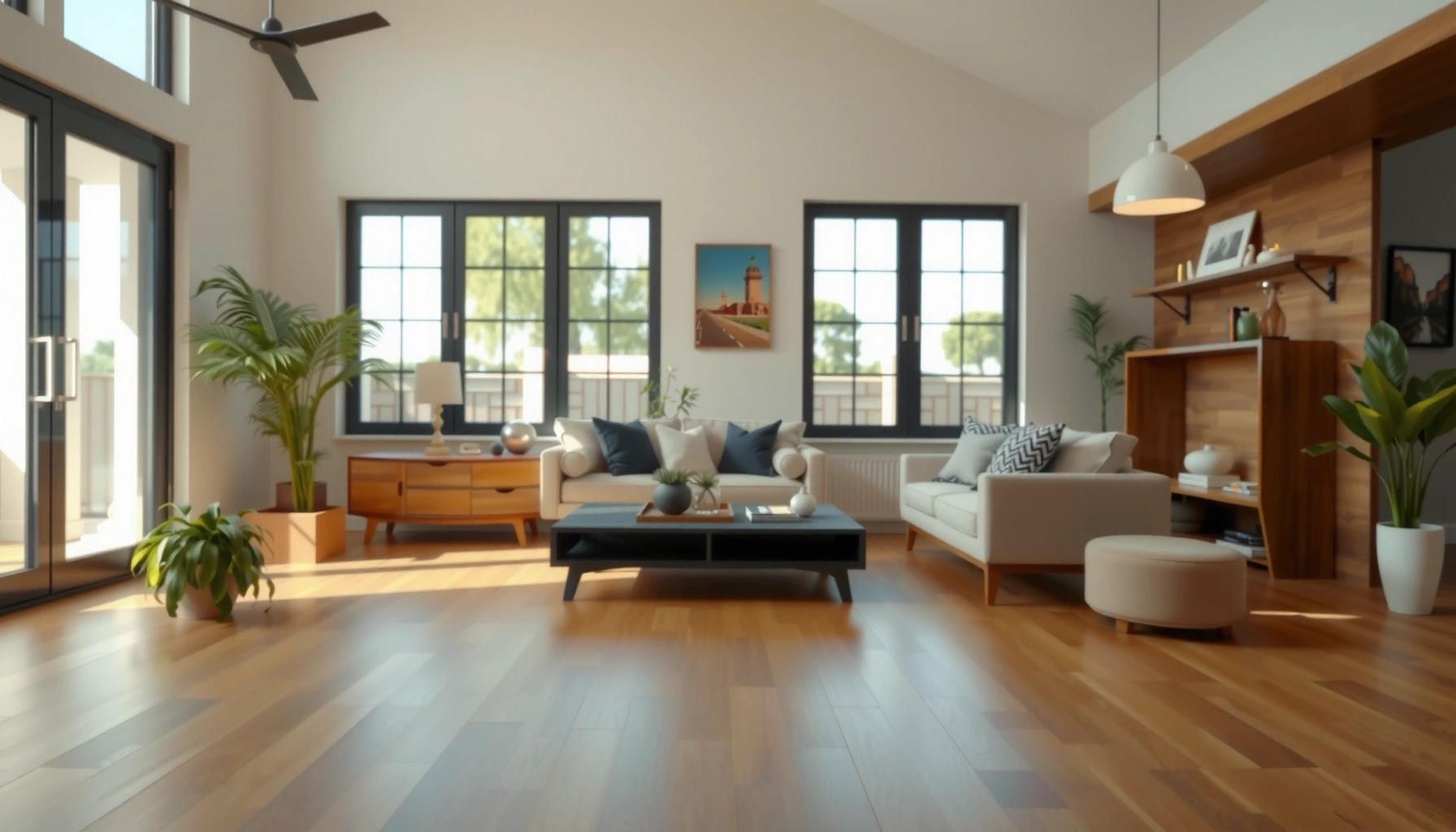 Step-by-step process for refinishing bamboo floors with tools and materials.