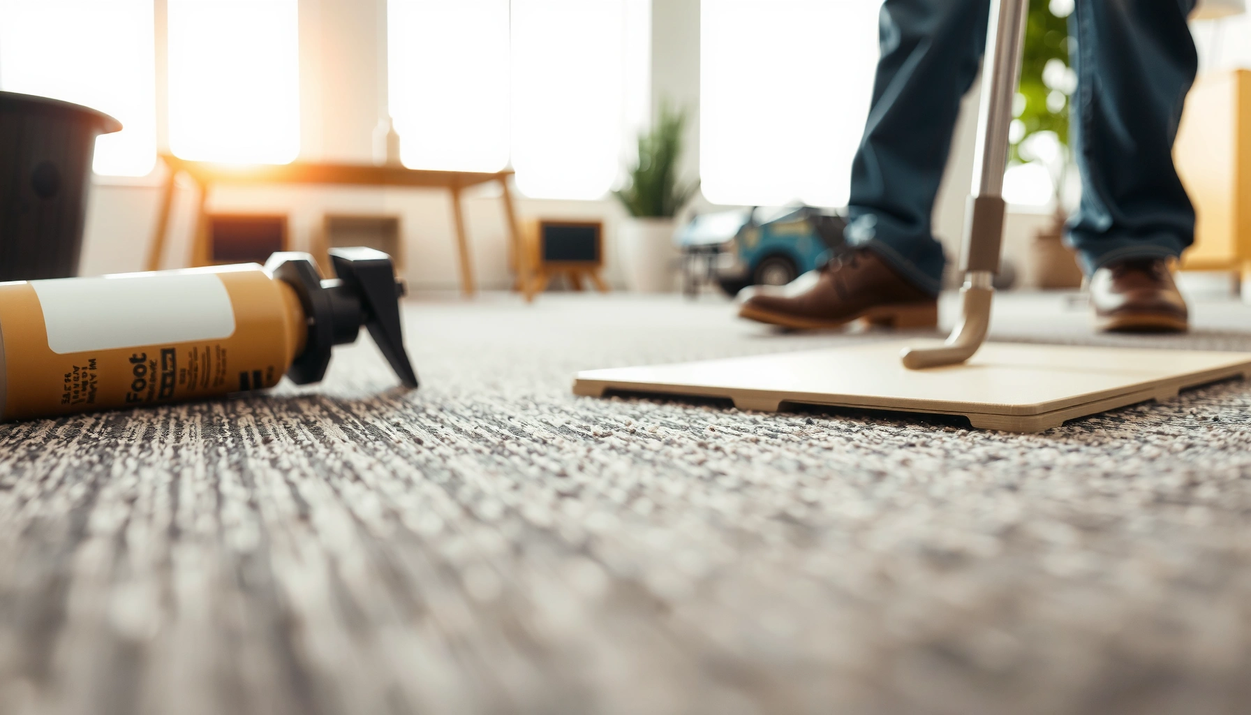 Step-by-step guide on refinishing carpet tiles without damaging the flooring.