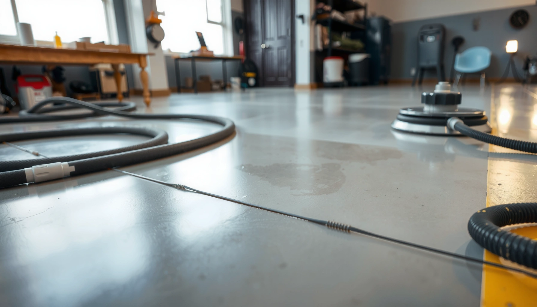 Step-by-step guide on refinishing polished concrete floors with tools and techniques.