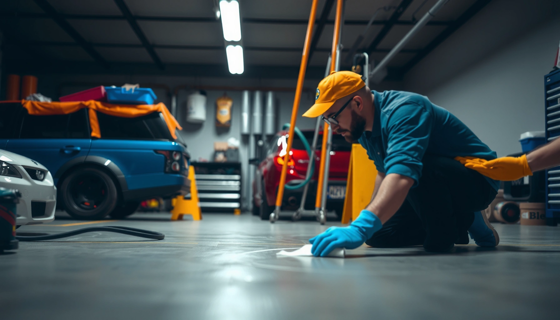 Step-by-step guide on how to effectively remove odors from garage floors.