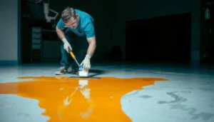 Step-by-step guide on safely removing paint from polyaspartic floors.