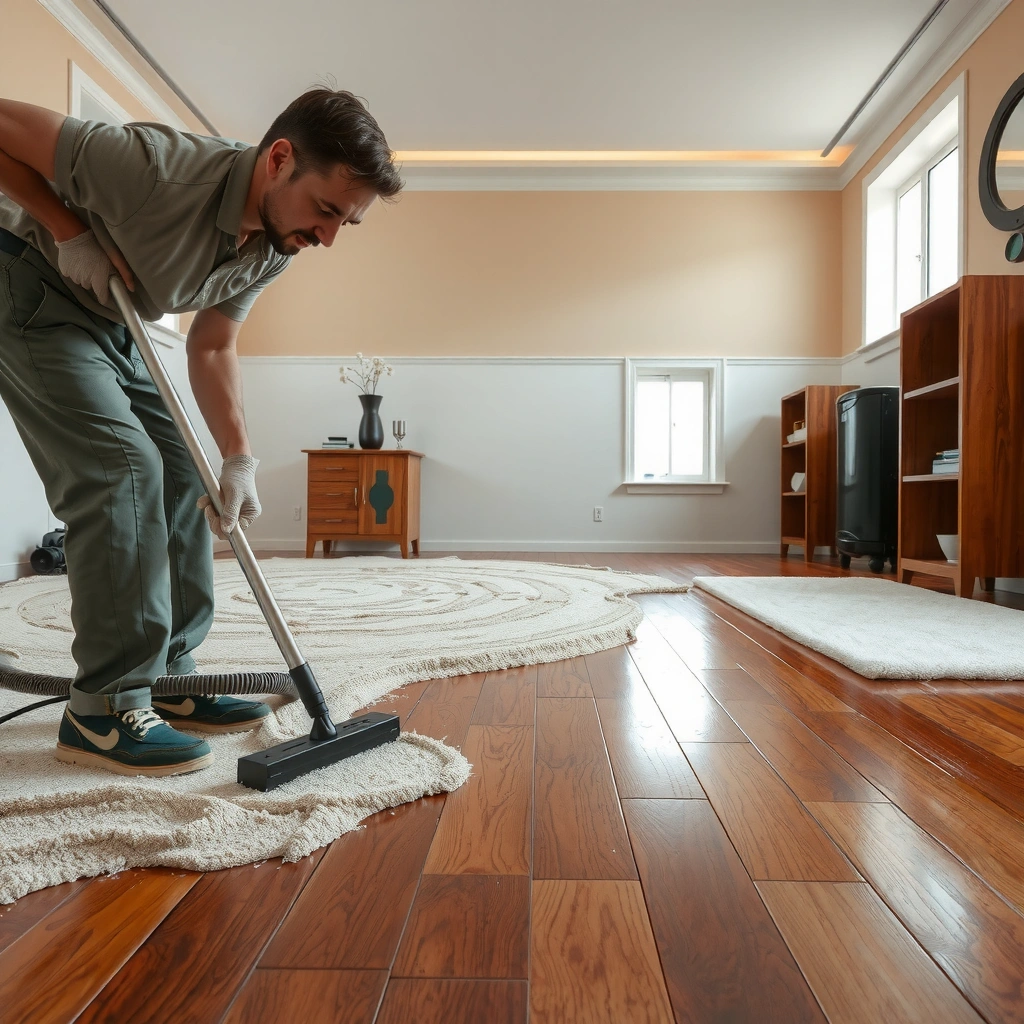 Step-by-step guide to removing sand from hardwood floors using dry-only methods.