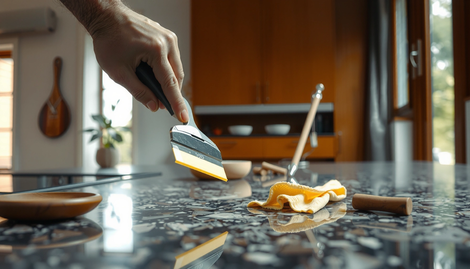 Step-by-step guide to safely remove adhesive from granite floors without damaging the stone.