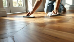 Step-by-step guide on safely removing adhesive from herringbone floors