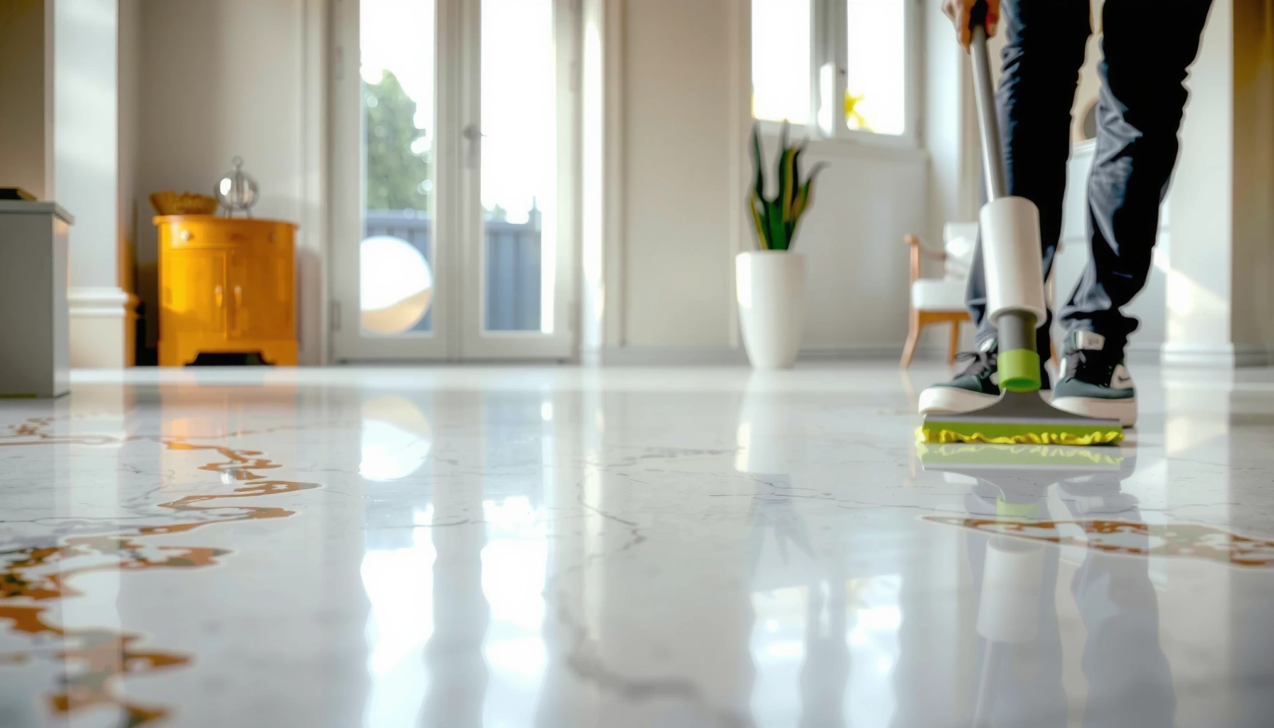 Step-by-step guide on how to safely remove adhesive from marble floors using effective methods.