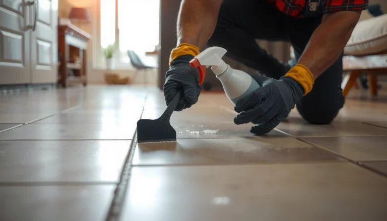 Step-by-step methods for removing adhesive from tile floors effectively.