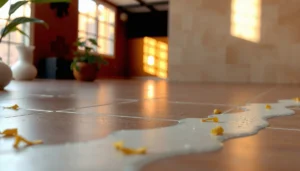 Step-by-step guide on how to remove adhesive from travertine floors effectively.