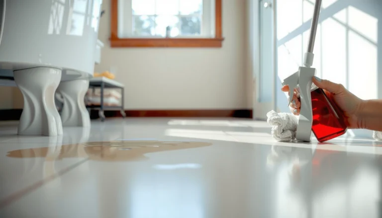 Step-by-step guide on how to remove stains from bathroom floors effectively.