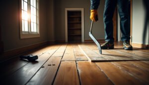 Step-by-step process for removing hardwood floors from a rental property