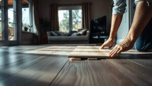 Step-by-step guide on how to remove laminate floors from a living room efficiently.