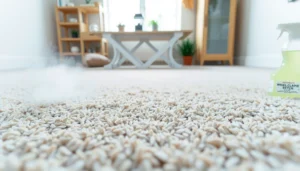 Step-by-step guide on how to remove odors from carpet tiles effectively.