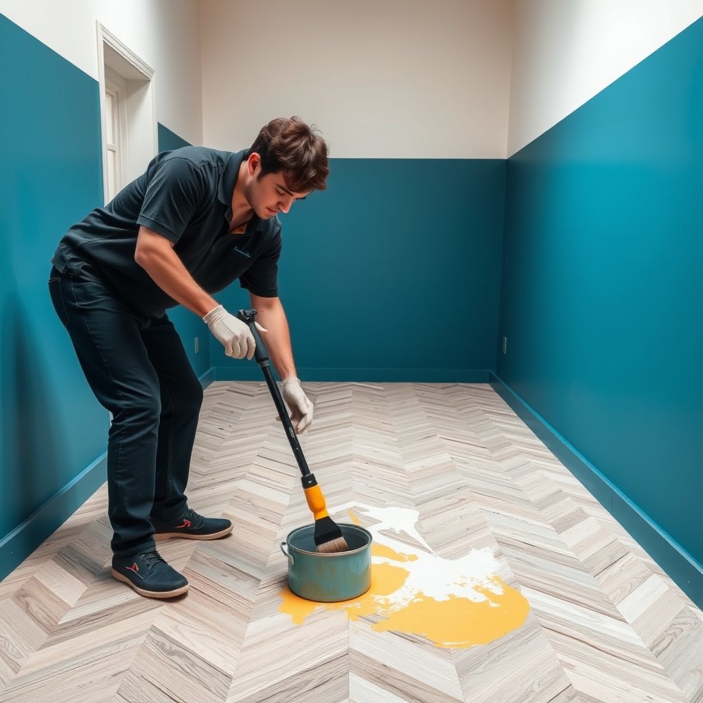 Step-by-step guide to removing paint from chevron floors without damaging the pattern