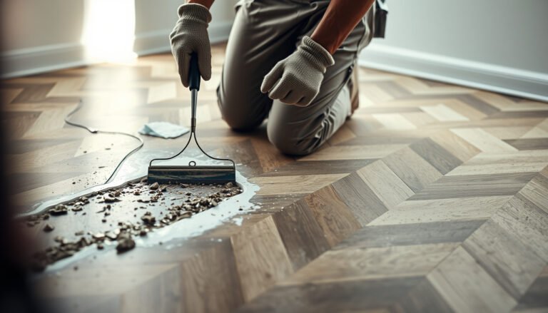 Step-by-step guide on how to remove paint from chevron floors effectively using various methods.