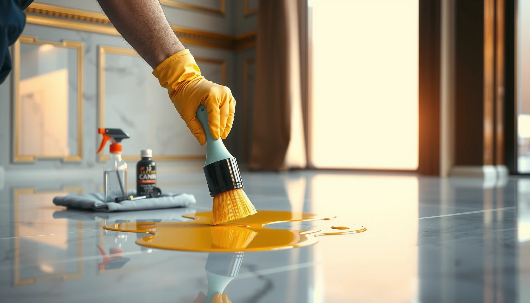 Step-by-step guide on how to safely remove paint from marble floors.