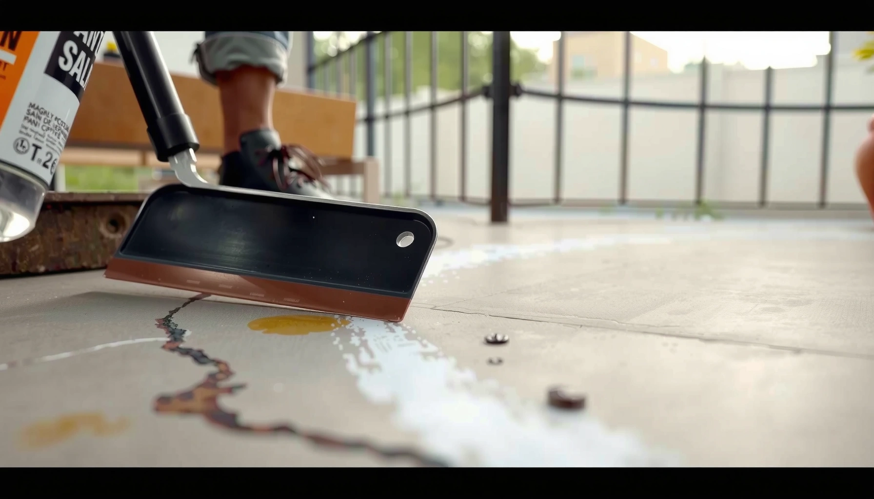 Step-by-step guide on how to remove paint from outdoor floors effectively.