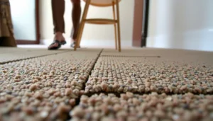 Step-by-step guide on how to remove scratches from carpet tiles effectively.