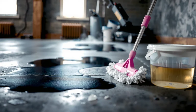 Step-by-step guide on how to remove stains from basement floors effectively.