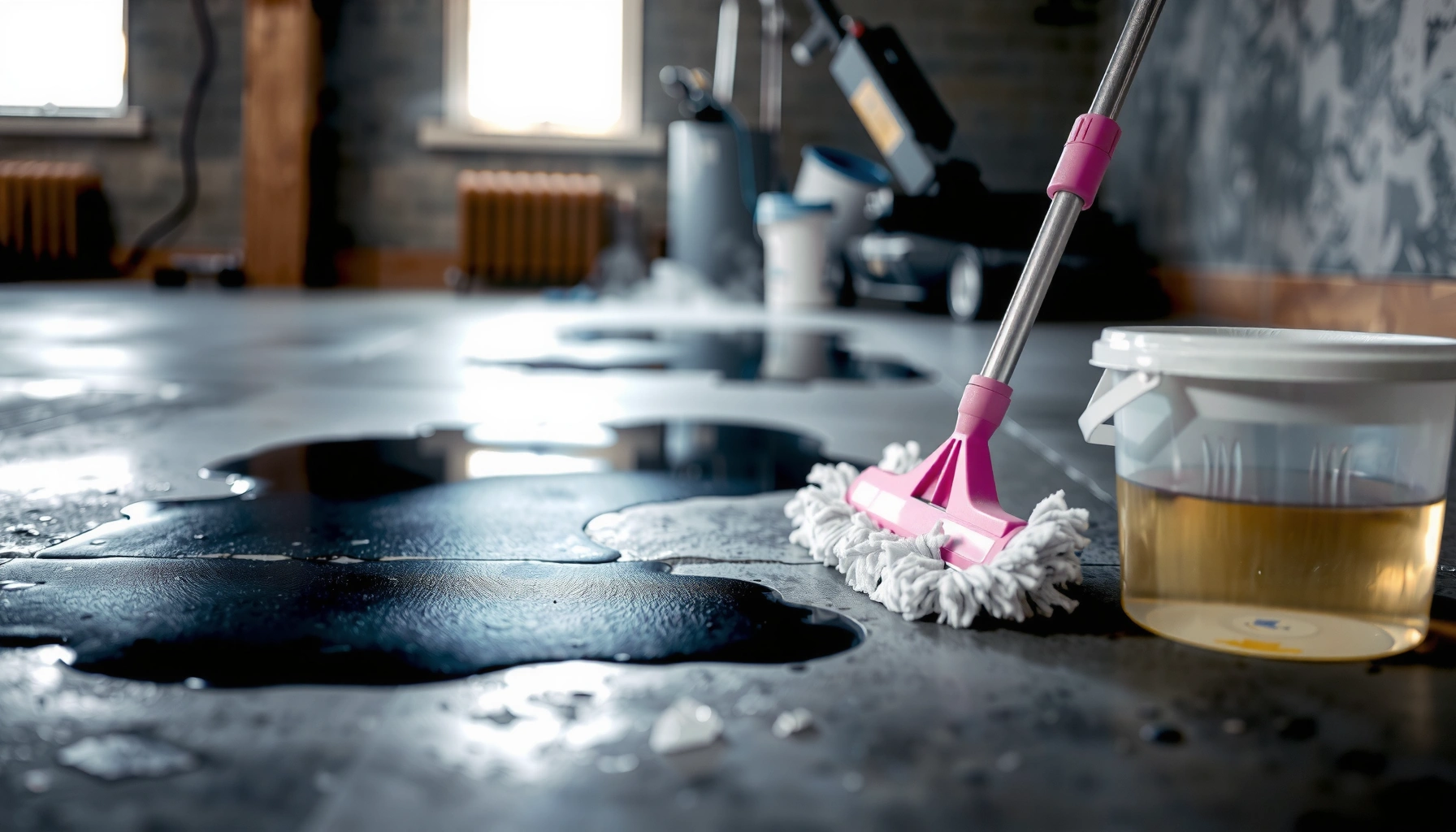 Step-by-step guide on how to remove stains from basement floors effectively.
