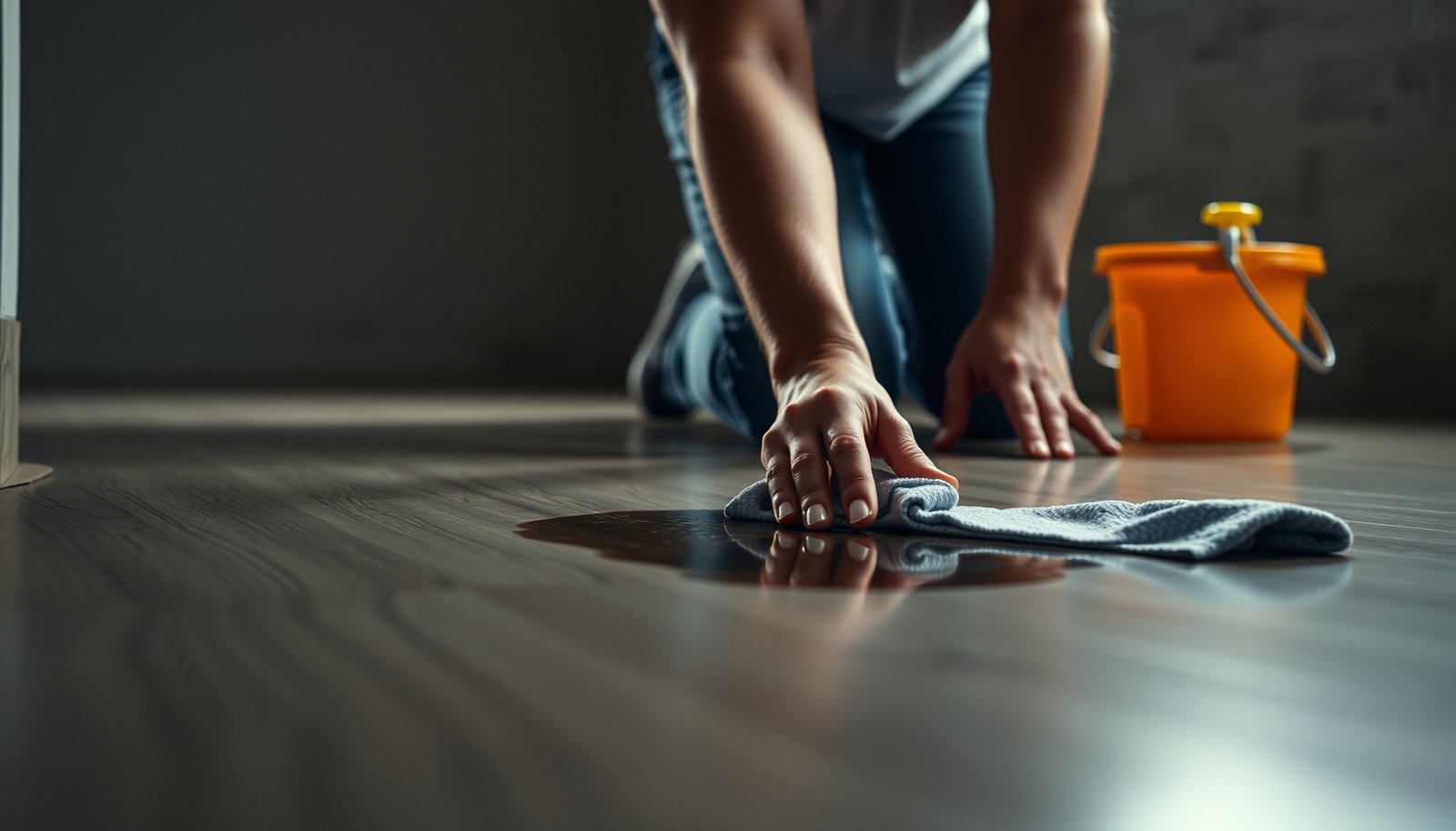 Step-by-step guide on how to remove stains from laminate floors in a basement effectively.