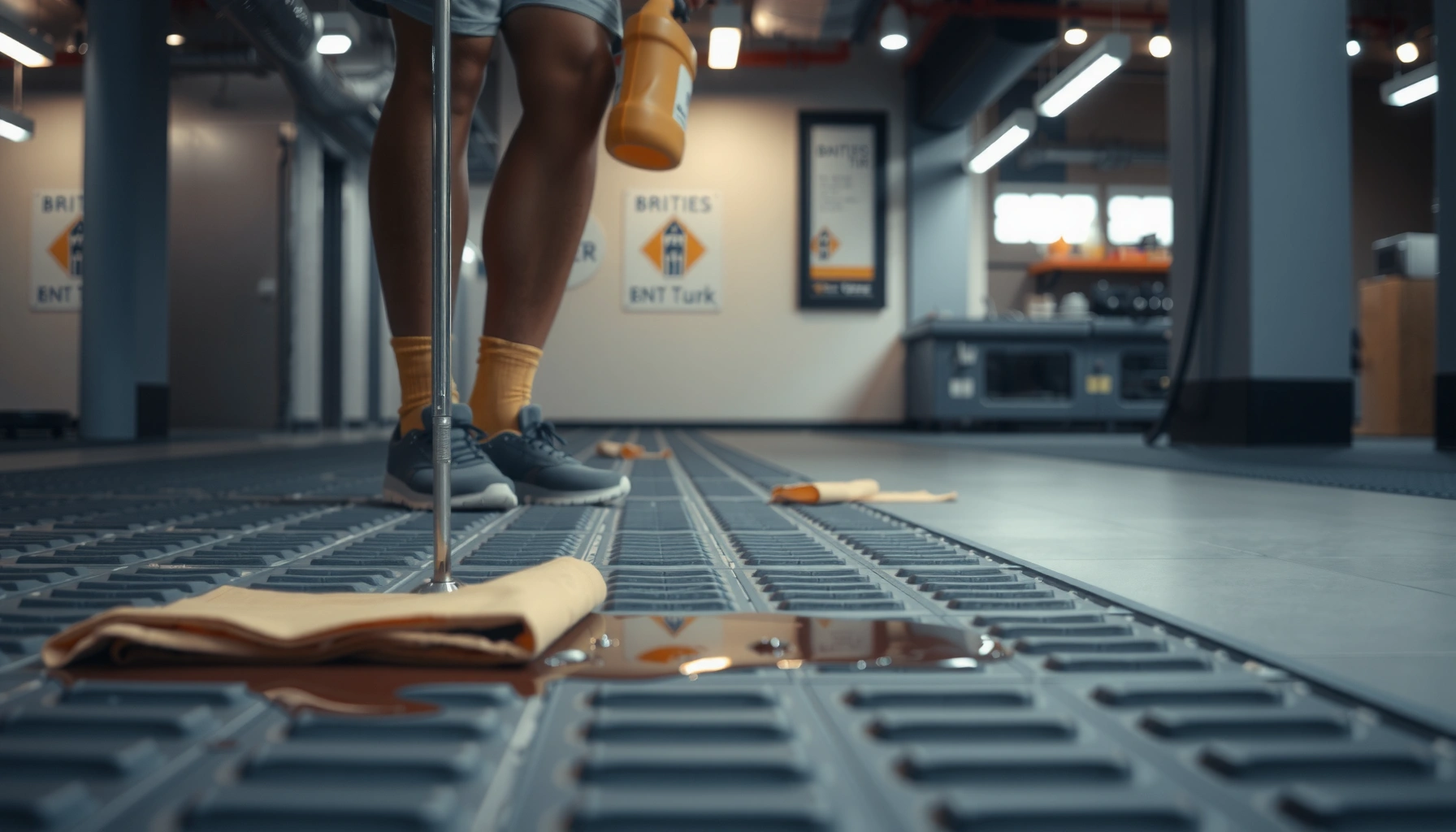 Step-by-step guide on removing stains from rubber floors effectively.