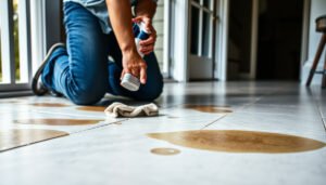 Step-by-step guide to remove stains from vinyl floors on a porch quickly and effectively.
