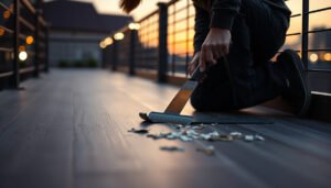Step-by-step guide on removing vinyl floors from a balcony for a clean surface.