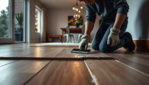 Step-by-step guide for removing vinyl floors from a dining room