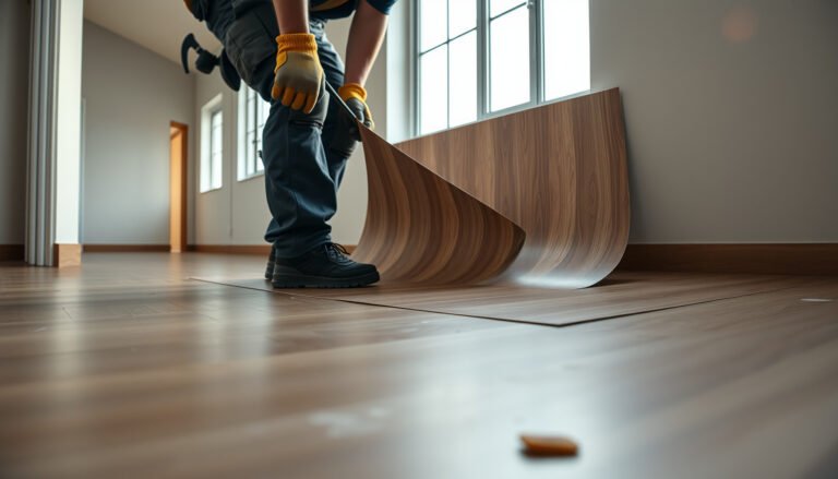 Step-by-step guide on removing vinyl floors from a commercial office space.