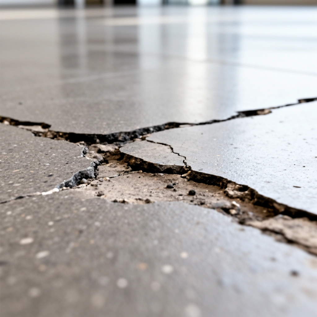 Visual guide showing effective repair methods for different types of commercial flooring.