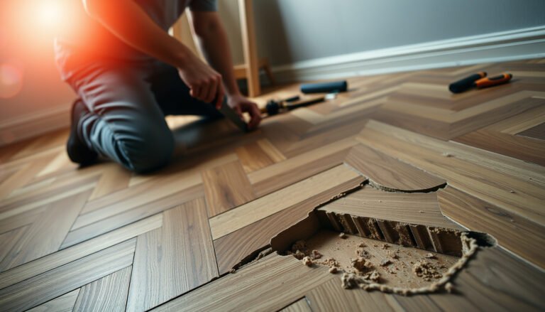 Step-by-step guide on how to repair chevron floors and restore their beautiful pattern.