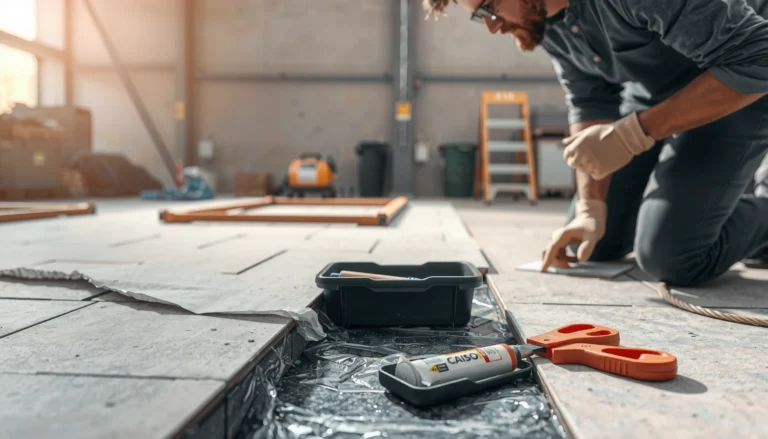 Step-by-step guide on how to repair commercial floors with tools and materials.