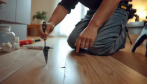 Step-by-step guide on how to repair cork floors, fixing cracks, chips, and lifts effectively.