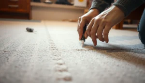 Step-by-step guide on repairing cracks in carpet tiles for a seamless finish.