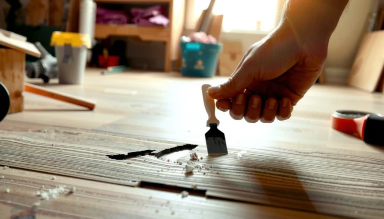 Step-by-step guide on how to repair engineered wood floors with tools and techniques.