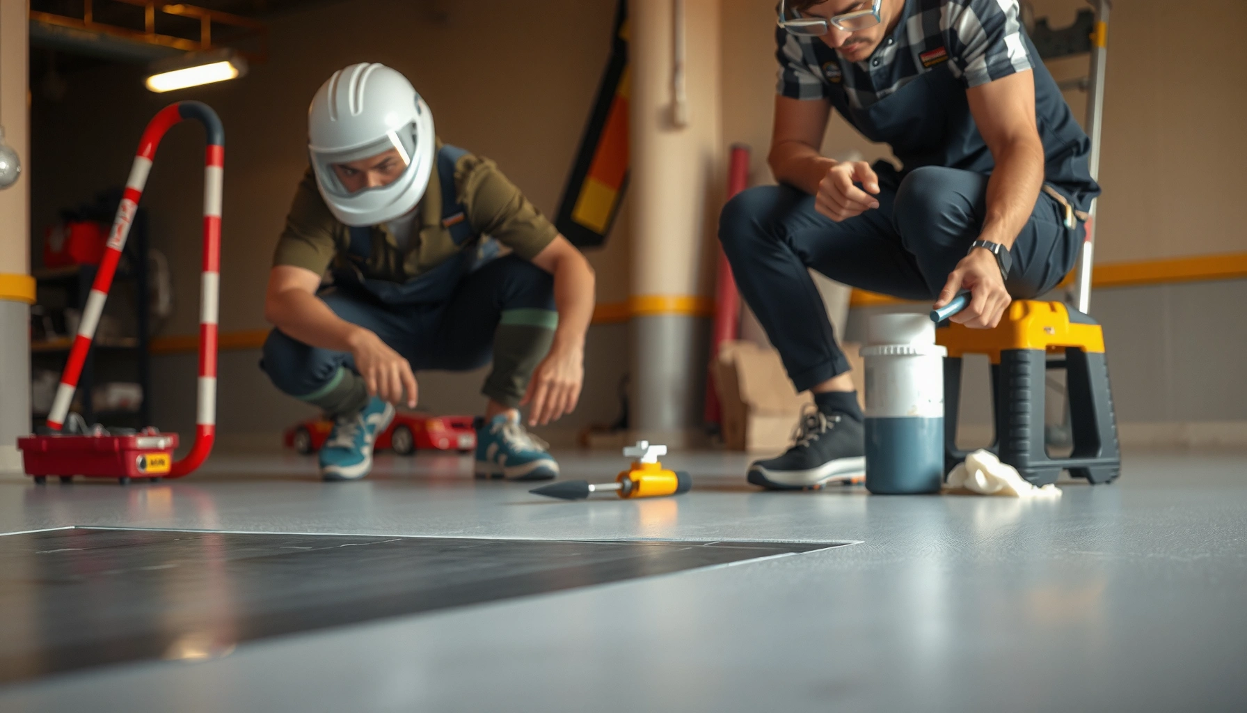 Step-by-step guide on how to repair polyaspartic floors and restore their finish.