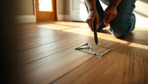 Step-by-step guide on repairing cracks, chips, and loose wood-look tile floors.